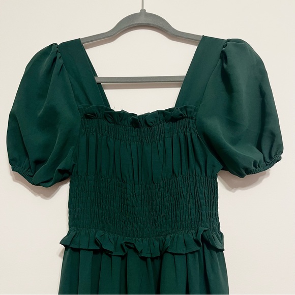Midi Dark Green Dress - Picture 2 of 3